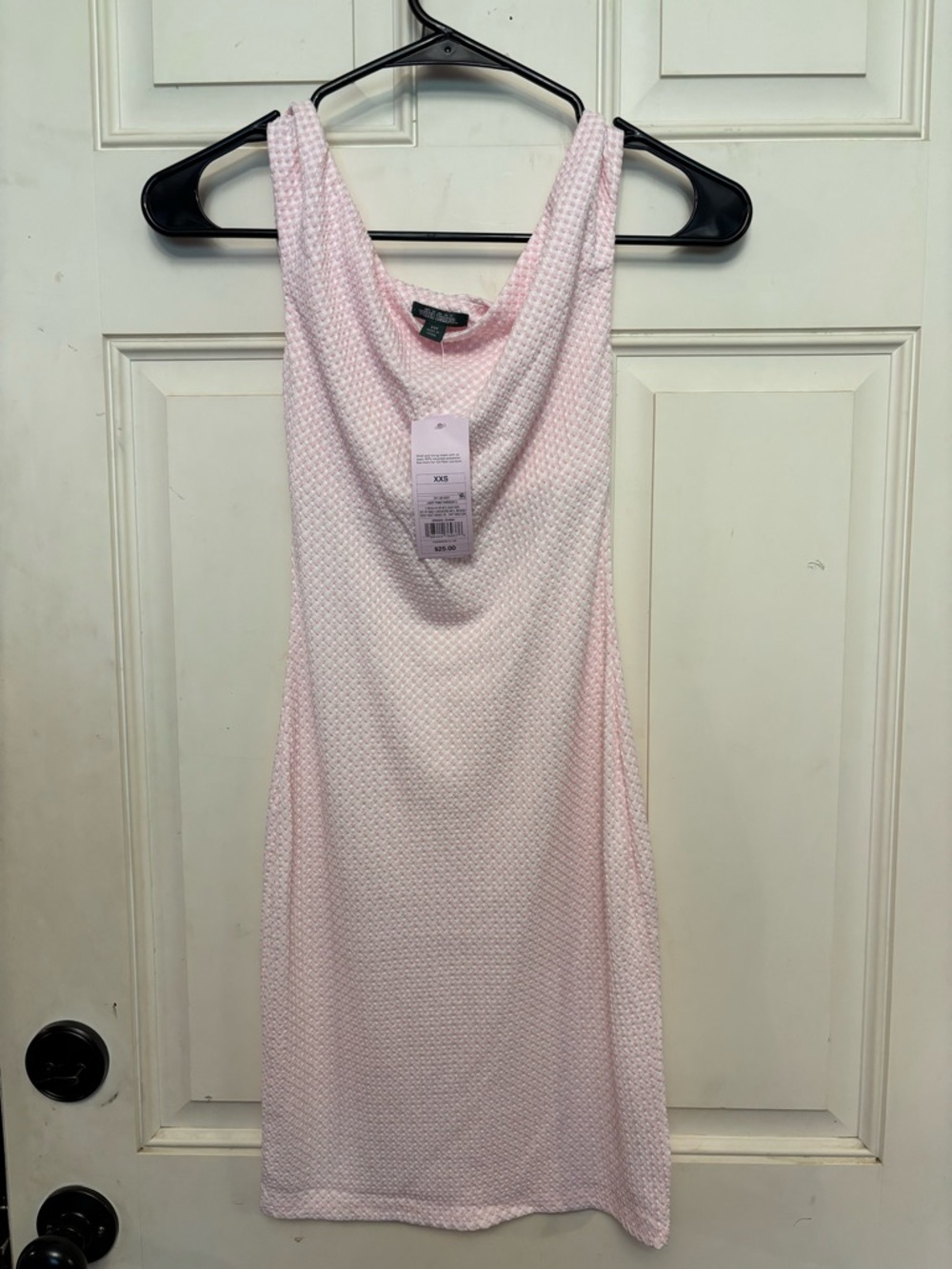 wild fable Light Pink Textured Cowl Neck Dress